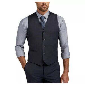 Awareness Kenneth Cole Awear-Tech Slim Fit Navy Suit Vest Mens Size Medium